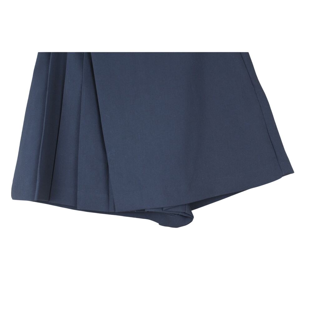 NWT Zara Black w/ Gold Chain Detail Pleated Side Zipper Dressy Skort Size S - Picture 4 of 13